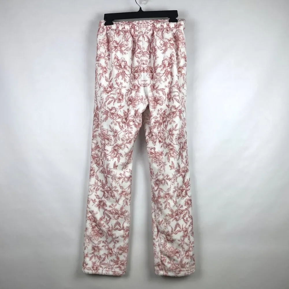 Personalized Red White Fleece Womens M Bible Verses PJ Pants TRACIE Christian